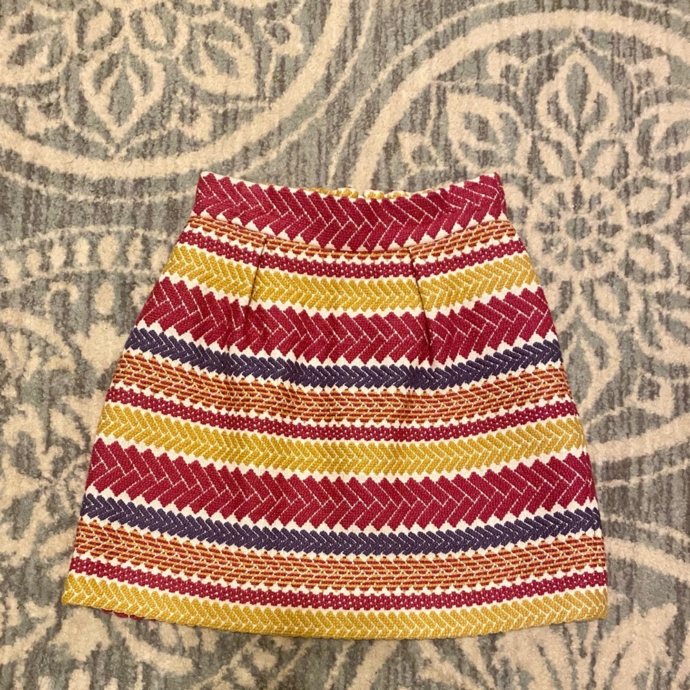 Anthropologie patterned mini skirt WITH TAGS